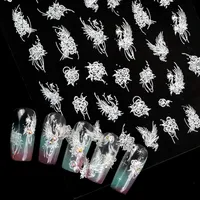 Classical Wedding Bohemian Lines Monogram Nail Stickers Nail Patches sku image 1