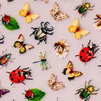 Hawaiian Tropical Pastoral Insect Dragonfly Butterfly Nail Stickers Nail Patches main image 7