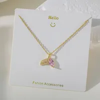 Casual Commute Cherry Strawberry 201 Stainless Steel Copper Inlay Zircon Women's Pendant Necklace main image 3