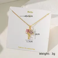 Casual Commute Cherry Strawberry 201 Stainless Steel Copper Inlay Zircon Women's Pendant Necklace sku image 9