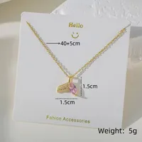 Casual Commute Cherry Strawberry 201 Stainless Steel Copper Inlay Zircon Women's Pendant Necklace sku image 8