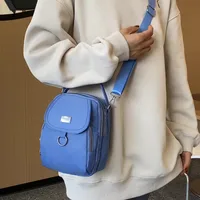 Women's Oxford Cloth Solid Color Classic Style Square Zipper Shoulder Bag Crossbody Bag main image 3