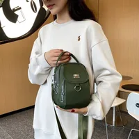 Women's Oxford Cloth Solid Color Classic Style Square Zipper Shoulder Bag Crossbody Bag main image 4