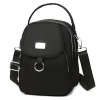 Women's Oxford Cloth Solid Color Classic Style Square Zipper Shoulder Bag Crossbody Bag sku image 2