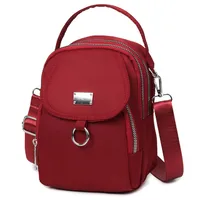 Women's Oxford Cloth Solid Color Classic Style Square Zipper Shoulder Bag Crossbody Bag sku image 3