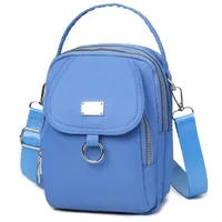 Women's Oxford Cloth Solid Color Classic Style Square Zipper Shoulder Bag Crossbody Bag sku image 4