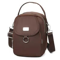 Women's Oxford Cloth Solid Color Classic Style Square Zipper Shoulder Bag Crossbody Bag sku image 6