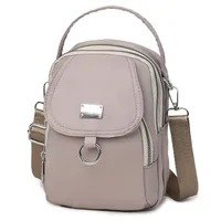 Women's Oxford Cloth Solid Color Classic Style Square Zipper Shoulder Bag Crossbody Bag sku image 7