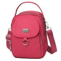 Women's Oxford Cloth Solid Color Classic Style Square Zipper Shoulder Bag Crossbody Bag sku image 8