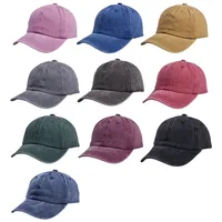 Children Unisex Casual Solid Color Washed Baseball Cap main image 4