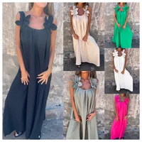Women's A- Line Skirt Casual Elegant Streetwear Strap Sleeveless Solid Color Maxi Long Dress Holiday Daily Selfie main image 1