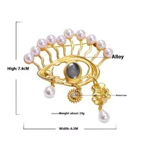 Retro Classic Style Devil's Eye Zinc Alloy Plating Women's Brooches main image 2