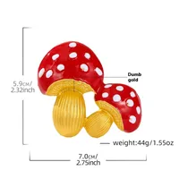 Pastoral Mushroom Zinc Alloy Enamel Unisex Brooches main image 2