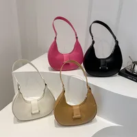 Women's Pu Leather Solid Color Streetwear Sewing Thread Square Zipper Underarm Bag main image 1