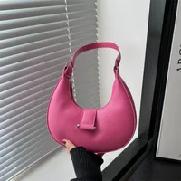 Women's Pu Leather Solid Color Streetwear Sewing Thread Square Zipper Underarm Bag main image 3