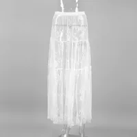 Summer Simple Style Solid Color Polyacrylonitrile Fiber Maxi Long Dress Skirts sku image 5