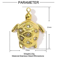Retro Animal Heart Shape Snake 304 Stainless Steel Plating DIY Ornament Accessories sku image 8