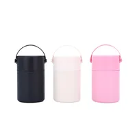 304 Stainless Steel Double Vacuum Mug Solid Color Stewing Pot Portable Large Capacity Handle Cup With Spoon main image 2