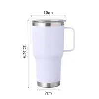 30Oz Stainless Steel Travel Cup Car Handle Large Ice Cup Vacuum Double Layer Heat And Cold Insulation Beer Steins Wholesale sku image 1