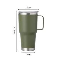 30Oz Stainless Steel Travel Cup Car Handle Large Ice Cup Vacuum Double Layer Heat And Cold Insulation Beer Steins Wholesale sku image 24