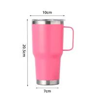 30Oz Stainless Steel Travel Cup Car Handle Large Ice Cup Vacuum Double Layer Heat And Cold Insulation Beer Steins Wholesale sku image 27