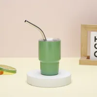 304 Stainless Steel 2oz Mini Tass Straw Thermal Insulation Cup Cup Espresso Coffee Cup Water Cup sku image 4