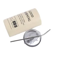 304 Stainless Steel Ice American Office Household Coffee Cup Double-Layer Vacuum Straw Straight Convenient Vacuum Cup main image 3