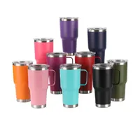 30Oz Stainless Steel Travel Cup Car Handle Large Ice Cup Vacuum Double Layer Heat And Cold Insulation Beer Steins Wholesale main image 1