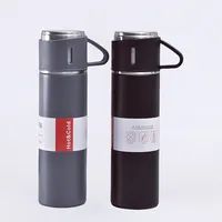 New Gift Box Double Layer Vacuum Stainless Steel Vacuum Cup One Cup Three Lid Holiday Gift Customization Cup Set main image 3