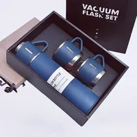 New Gift Box Double Layer Vacuum Stainless Steel Vacuum Cup One Cup Three Lid Holiday Gift Customization Cup Set sku image 1
