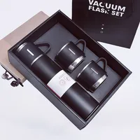 New Gift Box Double Layer Vacuum Stainless Steel Vacuum Cup One Cup Three Lid Holiday Gift Customization Cup Set sku image 1