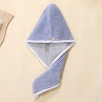 Double Coral Fleece Shower Cap Hair Dryer Cap Women's Thick Strong Absorbent Quick-Drying Hair Wrap Hair Towel Hair Cap Wholesale sku image 2