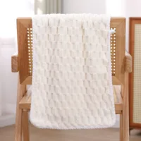 Coral Fleece Striped Towel Absorbent Soft Skin-Friendly Breathable Face Cloth Face Towel Solid Color Towel Absorbent Than Pure Cotton sku image 5