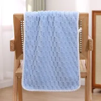 Coral Fleece Striped Towel Absorbent Soft Skin-Friendly Breathable Face Cloth Face Towel Solid Color Towel Absorbent Than Pure Cotton sku image 6