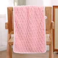 Coral Fleece Striped Towel Absorbent Soft Skin-Friendly Breathable Face Cloth Face Towel Solid Color Towel Absorbent Than Pure Cotton sku image 8