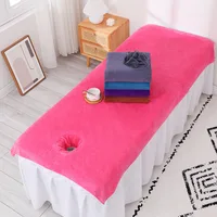 Beauty Salon Special Bed Towel Facial Bed Lying Hole Towel Massage Massage Mattress Cover Soft And Thickened Bath Towel Factory Wholesale main image 1