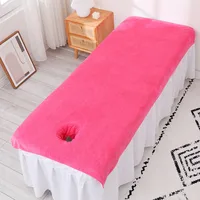 Beauty Salon Special Bed Towel Facial Bed Lying Hole Towel Massage Massage Mattress Cover Soft And Thickened Bath Towel Factory Wholesale main image 3