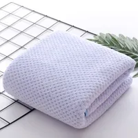 Pineapple Plaid Coral Velvet Bath Towel Men And Women Bathing Towel Factory Wholesale Wrapping Towel Absorbent Not Easy To Lint Large Kerchief main image 5