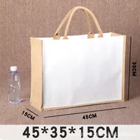Jute Sack Butterfly Bone Bat MUJI Linen Bag Printed Logo Blank Stitching DIY Jute Tote Bag sku image 11