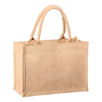 Jute Sack Butterfly Bone Bat MUJI Linen Bag Printed Logo Blank Stitching DIY Jute Tote Bag main image 2