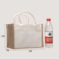 Canvas Bag In Stock MUJI Three-Dimensional Canvas Bag With Gift Float Enamelling Ribbon Portable Film Canvas Bag sku image 10