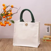 Canvas Bag In Stock MUJI Three-Dimensional Canvas Bag With Gift Float Enamelling Ribbon Portable Film Canvas Bag sku image 16