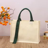 Canvas Bag In Stock MUJI Three-Dimensional Canvas Bag With Gift Float Enamelling Ribbon Portable Film Canvas Bag sku image 38