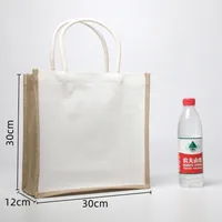 Canvas Bag In Stock MUJI Three-Dimensional Canvas Bag With Gift Float Enamelling Ribbon Portable Film Canvas Bag sku image 14