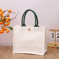 Canvas Bag In Stock MUJI Three-Dimensional Canvas Bag With Gift Float Enamelling Ribbon Portable Film Canvas Bag sku image 25
