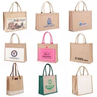 Linen Bag Customized Wholesale Coarse Linen Fine Linen Imitation Linen Film Customized Printing Logo Canvas Small Pocket Sack main image 4