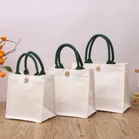 Canvas Bag In Stock MUJI Three-Dimensional Canvas Bag With Gift Float Enamelling Ribbon Portable Film Canvas Bag main image 1