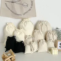 Canvas Pouch Customized Dustproof Storage Drawstring Rice Canvas Packaging Bag Wholesale Canvas Bag Customized Printed Logo main image 1