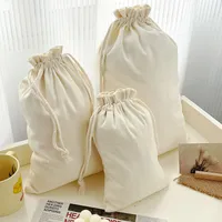 Canvas Pouch Customized Dustproof Storage Drawstring Rice Canvas Packaging Bag Wholesale Canvas Bag Customized Printed Logo main image 2