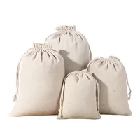 Diablement Fort Drawstring Bag Drawstring Bundle Rice Blank Buggy Bag Advertising Printing Cotton Packaging Bag Wholesale main image 1